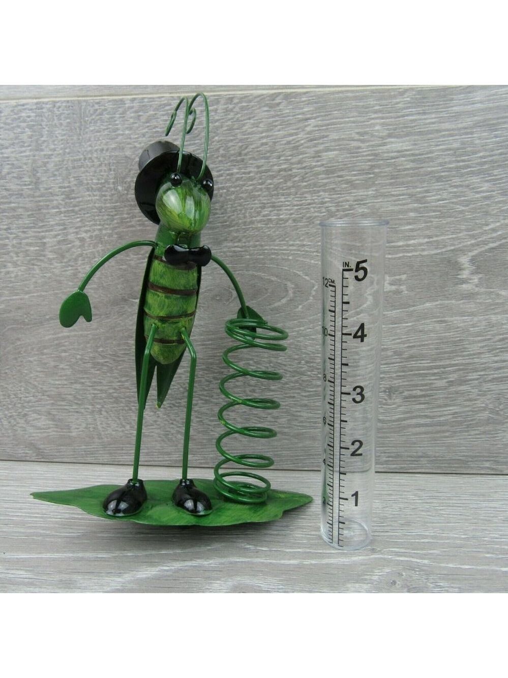 Yard Decor Garden Outdoor Grasshopper Rain Gauge - Picture 12 of 12